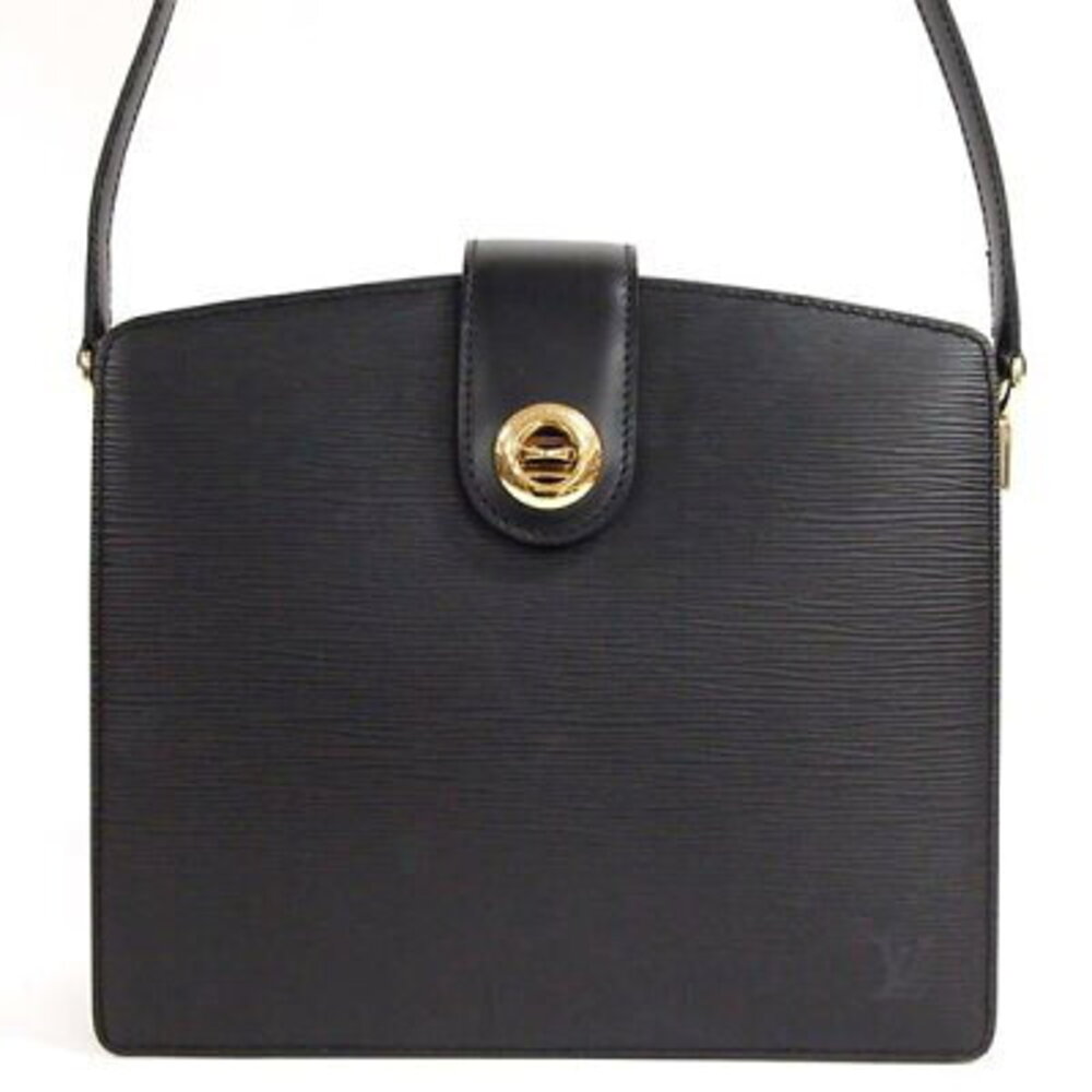 Louis Vuitton Capuchin Epi Black Shoulder Bag Noir crossbody